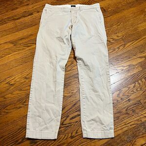 J.Crew Men's W33 L30 484 Slim Stretch Khaki Chino Pants Beige Casual Preppy